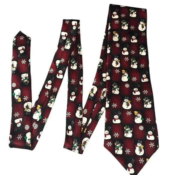 HALLMARK Licensing Snowman Christmas Neck Tie - Picture 2 of 7